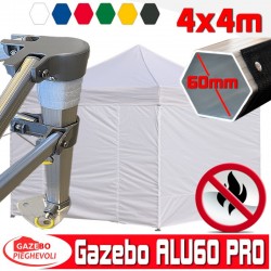 Gazebo 4x4m ALLUMINIO PRO60 - Ignifugo