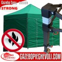 Gazebo EASY  STRONG 3x3m - pieghevole e portatile CERTIFICATO IGNIFUGO - VERDE