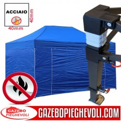 Gazebo EASY  STRONG 3x4,5m - pieghevole e portatile CERTIFICATO IGNIFUGO - BLU